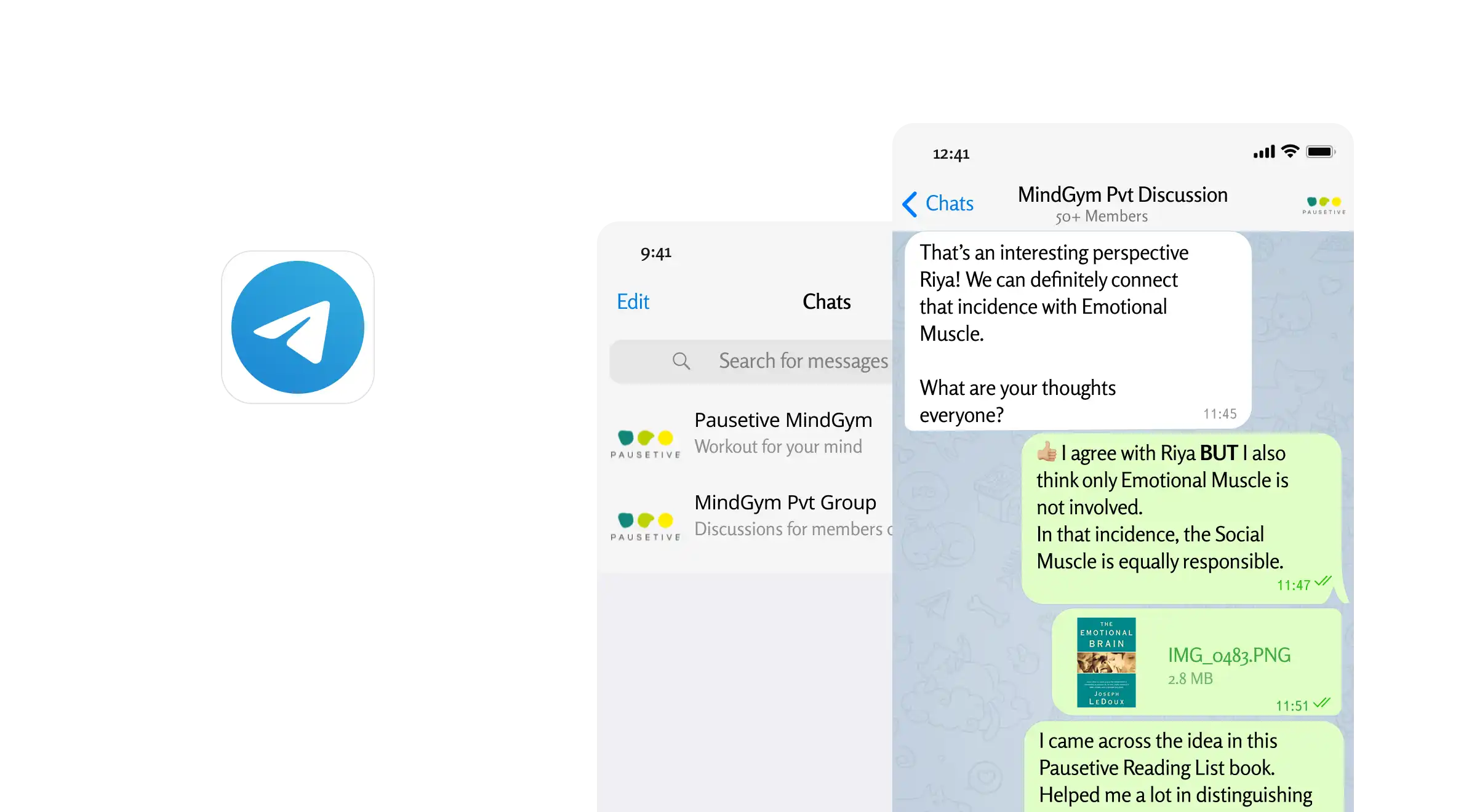 Telegram app on phone