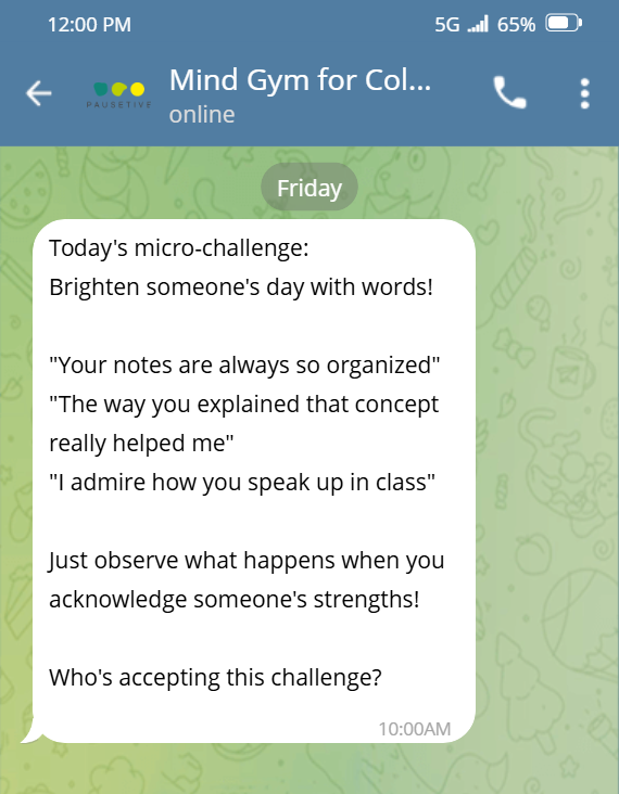 Friday Telegram Screenshot
